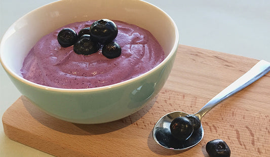 Blueberry dairy free yoghurt